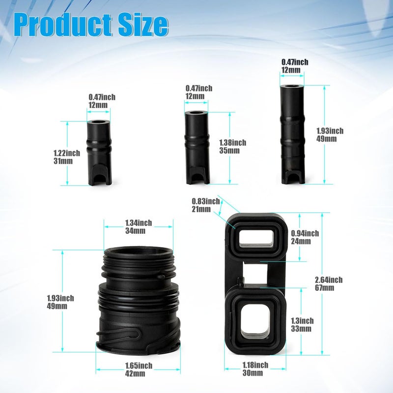 FANHAY 6PCS ZF6HP19Z 6HP19 6HP21 Valve Body to Case Sleeve Connector Seal Kit for BMW Replace 24107536339 24107536340 24107536341 24347588724 24347588725 24347588759 - Image 2